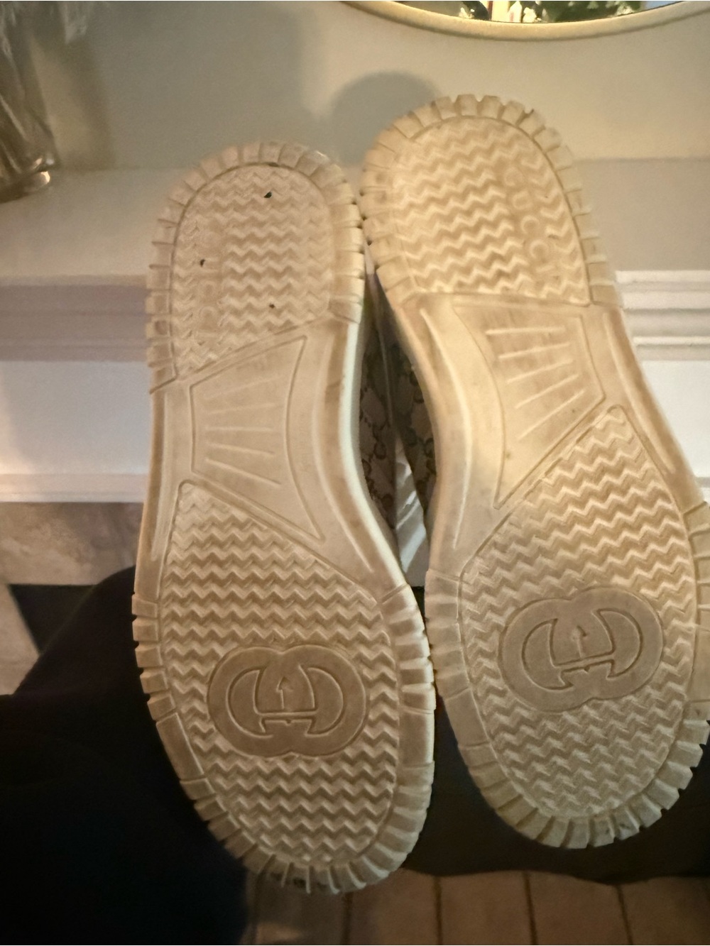Gucci Beige Brown Re-Web Low-Top Sneaker - Picture 7 of 8